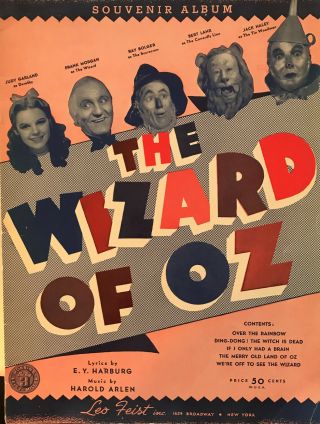 Rare - The Wizard Of Oz Souvenir Album - Leo Feist Inc.  -
