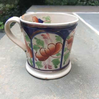 Antique Gaudy Welsh Dutch Handled Mug