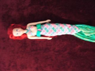 Vintage Little Mermaid Ariel Singing Doll Tyco With Instruction Book,
