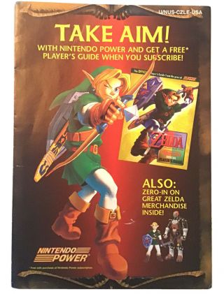 The Legend Of Zelda Ocarina Of Time Nintendo 64 Rare 1998 Promo Sheet 14 X 7 "