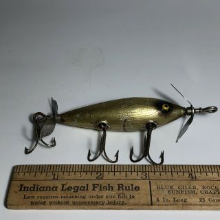 Old Vintage Glass Eye Wooden Fishing Lure