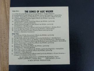 THE MUSIC OF ALEC WILDER VINYL LP JJA RARE EX BIG BAND JAZZ SWING BOX OFFICE 2