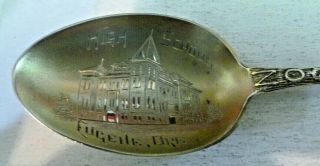 Antique,  Eugene,  Oregon,  High School,  Sterling Silver Souvenir Spoon,  5 1/2 "
