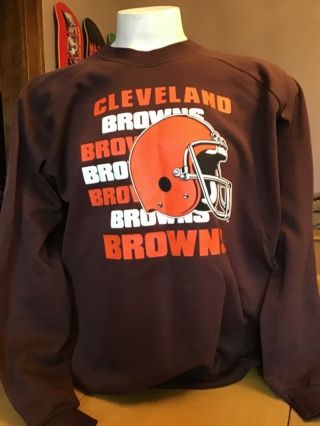 Vintage 1980’s Cleveland Browns Crewneck Sweatshirt Rare Size Xxl