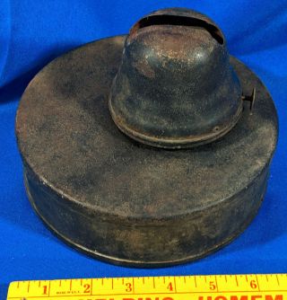 Zenith Road Flare Railroad Antique Metal Oil Lamp Lantern Rare Odd Shape Round