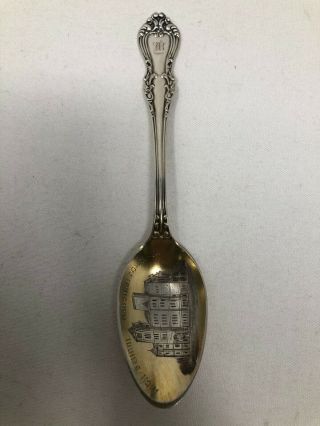 Frank Smith Sterling Silver Souvenir Spoon High School Marshalltown Iowa