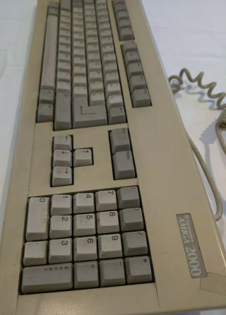 Rare Early Version Commodore Amiga 2000 Keyboard w/ C= key (Hi - Tek Mechanical) 2