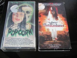 Popcorn (vhs,  1991) And The Diary Of Ellen Rimbauer Rare