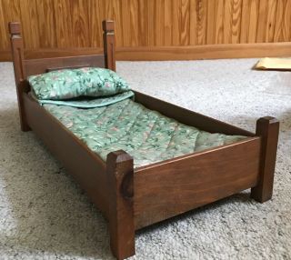 Vintage Handmade (?) Solid Wood Doll Bed 16 