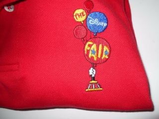 Rare Vintage Unworn “the Disney Fair” Logo Red Polo Shirt Made In Usa Xl