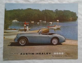 Rare Bmc 1960 Austin Healey 3000 Brochure Publication 1124e/c