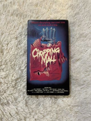 Chopping Mall Vhs 1987 Rare Horror Oop Htf Gore Lightning Video