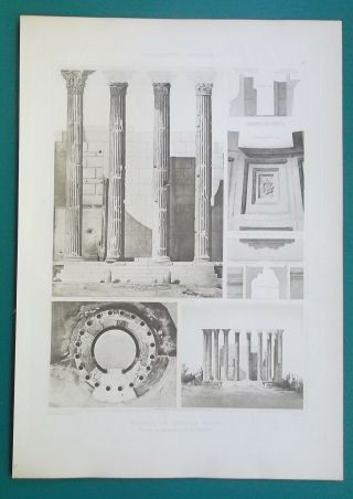 Rome Temple Of Vesta Remains Views & Plan Architecture - 1905 D 