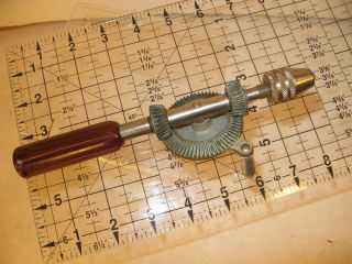 X - Acto Mechanical Hand Drill - Rare Vintage Tools Usa