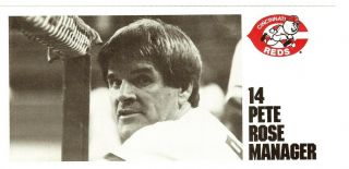 1985 Pete Rose Postcard,  Very Rare Limited Distribution,  Cardboard Not Paper