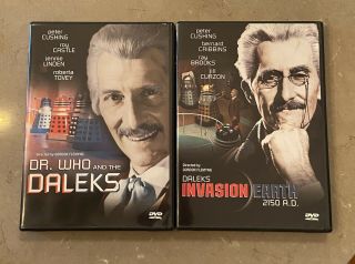 Dr.  Who And The Daleks Invasion Earth 2150 A.  D.  - Peter Cushing - 2 Dvds - Rare