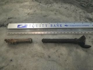 Antique Brass Boot Pistol Barrel And Civil War Era Wrench Metal Detecting Finds