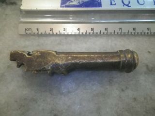 Antique brass boot pistol barrel and Civil War era wrench Metal Detecting Finds 2