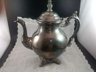 Vintage Silver Plated Tea Pot By F.  B Rogers