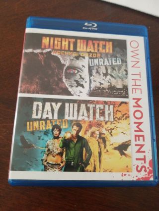 Day Watch/night Watch (blu - Ray Disc,  2012,  Unrated/night Watch Unrated) Oop Rare