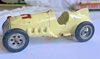 Antique Hubley 5 Cast Iron Fishtail Race Car 1930s