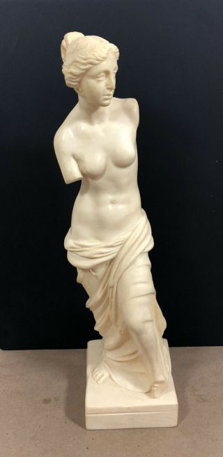Vintage Semi Nude Greek Goddess Venus De Milo Sculpture By A.  Santini Italy