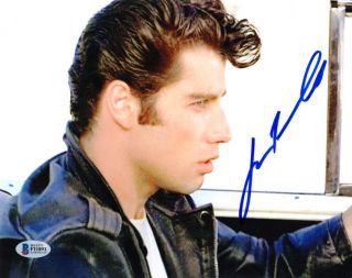 John Travolta Signed Autographed 8x10 Photo Danny Zuko Grease Rare Beckett Bas