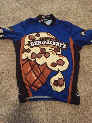 Rare Pearl Izumi Ben And Jerry’s Ice Cream Cycling Jersey L -