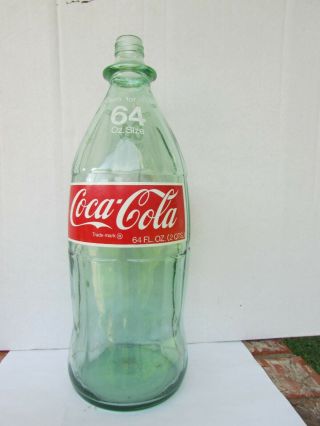 Rare 64 Oz.  Coca - Cola Money Back Bottle
