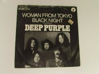 Deep Purple Woman From Tokyo / Black Night - Live 1973 45 Rpm - German Ps - Rare