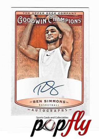 Ben Simmons | 2020 Ud Goodwin Champions | Auto | Ssp | Rare | Limited Signing