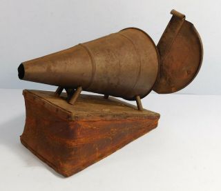 Vintage Bee Hive Smoker Wood & Leather Bellows Beekeeping Antique