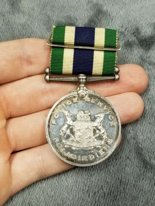 South Africa Police Service Medal Sterling Named Constable Willemse Very Rare.
