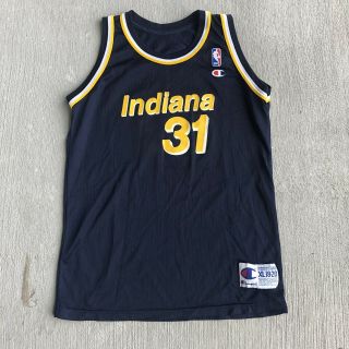 Rare Vintage Reggie Miller Indiana Pacers Champion Jersey Youth Sz Xl 18 - 20 36