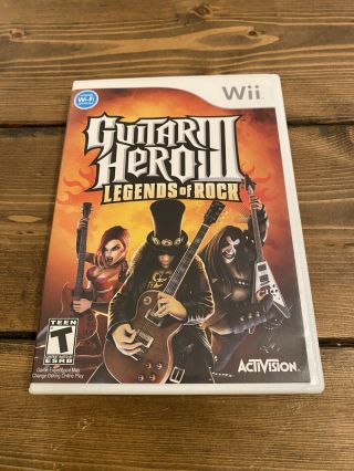 Guitar Hero Iii 3: Legends Of Rock Nintendo Wii,  2008 Rare Not For Resale Label