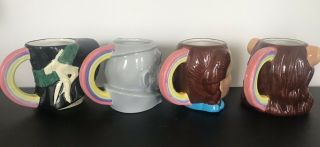 Rare Star Jars Wizard Of Oz Tea Set With Teapot 4 Mugs Vintage 1998 2