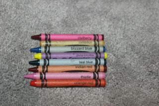 (8) Rare Retired Discontinued Crayola Crayons Binney And Smith Indian Red