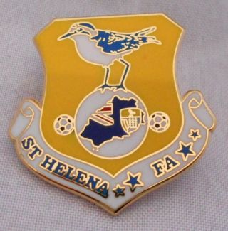 Rare St Helena Fa Football Association Metal Pin Badge