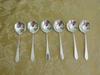 Holmes And Edwards Silver Plate Gumbo Soup Spoons Guest Of Honor