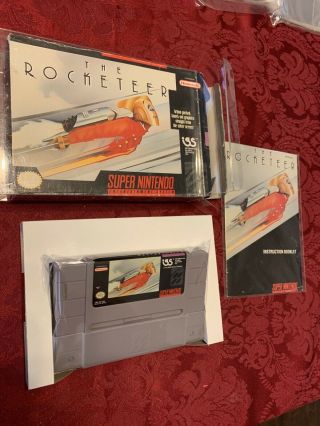 The Rocketeer Snes Cib Nintendo Complete Rare Disney