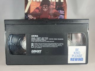 Akira (VHS,  1991) Streamline / Orion UNCUT,  RARE Anime Dubbed old version 3