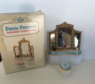 Ideal Petite Princess Fantasy Dollhouse Furniture Royal Dressing Table