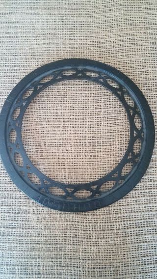 Antique Cast Iron Stove Pipe Vent Ring Made By The Adams Co Dubuque Iowa