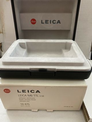 Rare Leica M6 Ttl 0.  58 10475 Empty Box Display Case No Camera M2 M3 M4 M5 M7 Mp