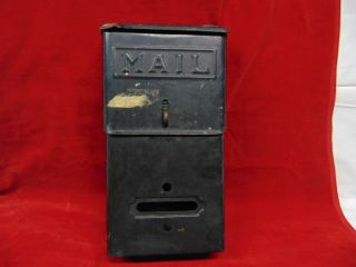 Vintage Metal Mailbox Wall Mount Mail Box Made In Fulton Ill.  Co.