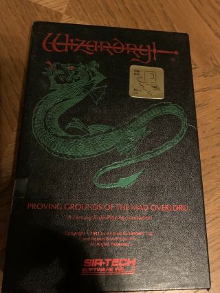 Wizardry 1 Proving Ground Of The Mad Overlord,  Macintosh Vintage Video Game Rare