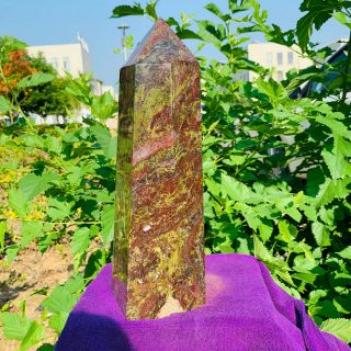 4295g Rare Natural Red And Green Epidote Crystal Spots Cured Lp185