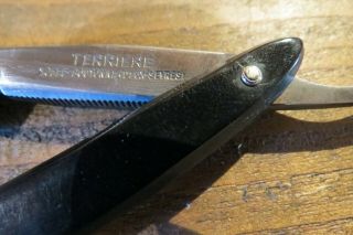 RARE OLD FRENCH STRAIGHT RAZOR TERRIERE LE CHEF DES TRANCHANTS - HORS CONCOURS - 3