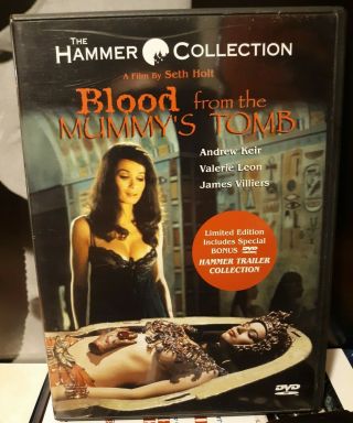Blood From The Mummys Tomb Dvd Limited Edition W/bonus Disc Rare Oop