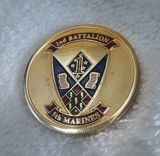 Authentic Usmc 2nd Battalion 5th Marines 2/5 Sergeant Major Rare Challenge Coin